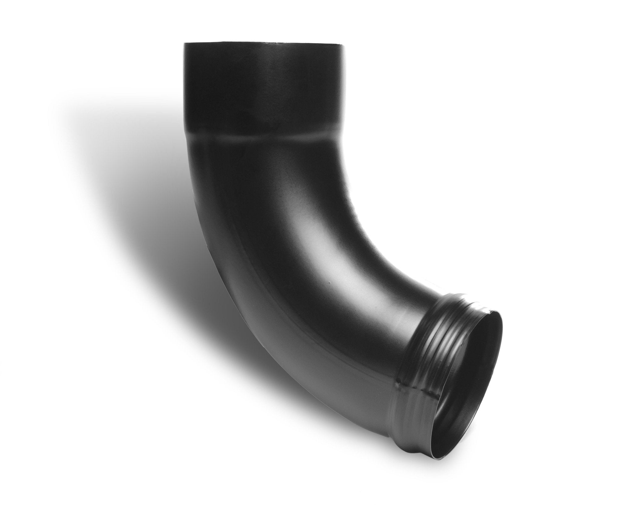 80mm Black Coated Galvanised Steel Downpipe Shoe - Trade Warehouse