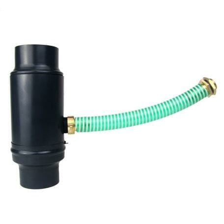 80mm Black Coated Galvanised Steel Rainwater Collector - Trade Warehouse