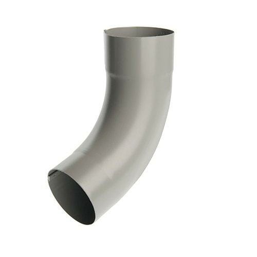 80mm Dusty Grey Galvanised Steel Downpipe 70 Degree Bend - Trade Warehouse