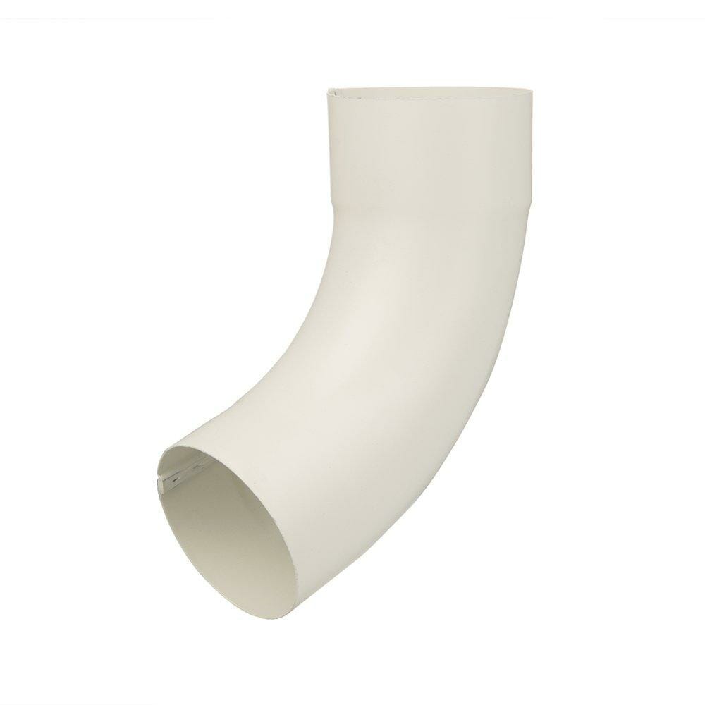 80mm Grey White Galvanised Steel Downpipe 70 degree Bend - Trade Warehouse