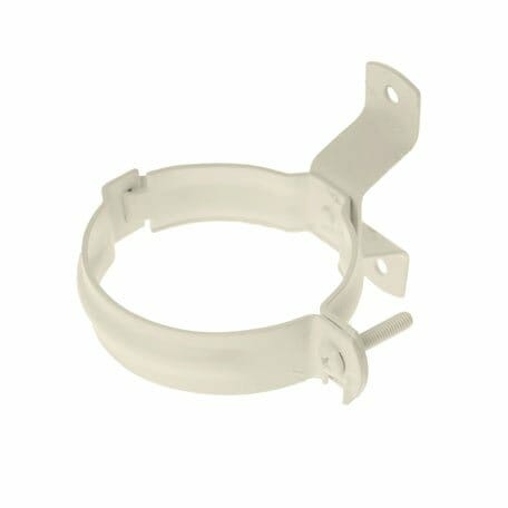 80mm Grey White Galvanised Steel Downpipe Bracket - Trade Warehouse