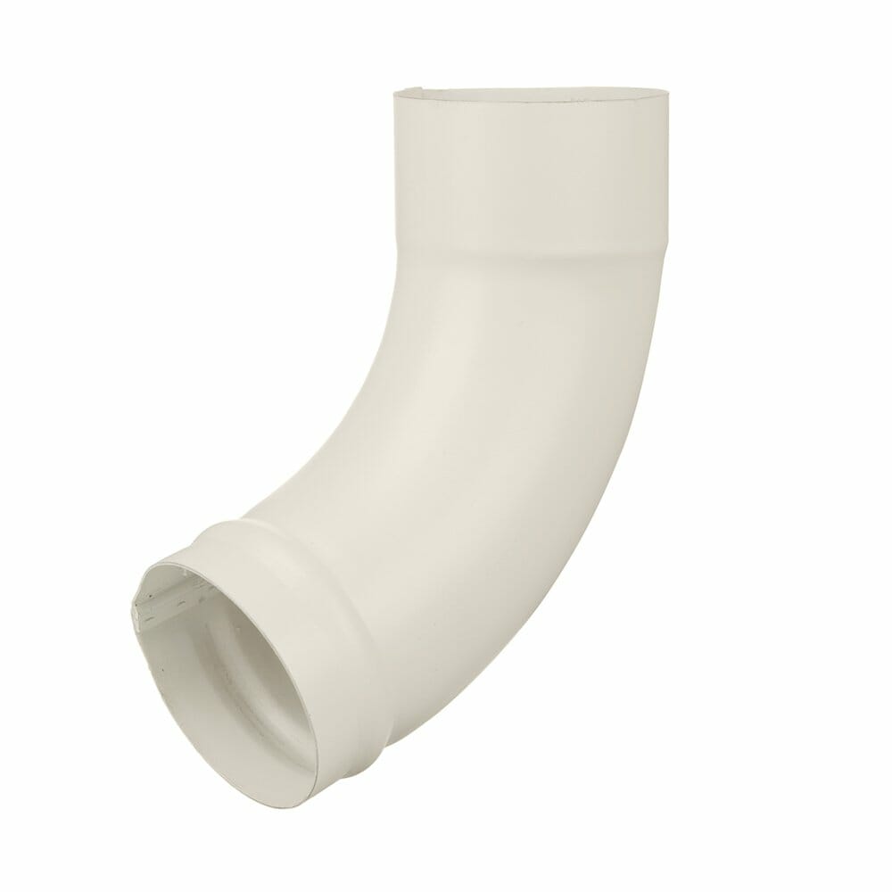 80mm Grey White Galvanised Steel Downpipe Shoe - Trade Warehouse