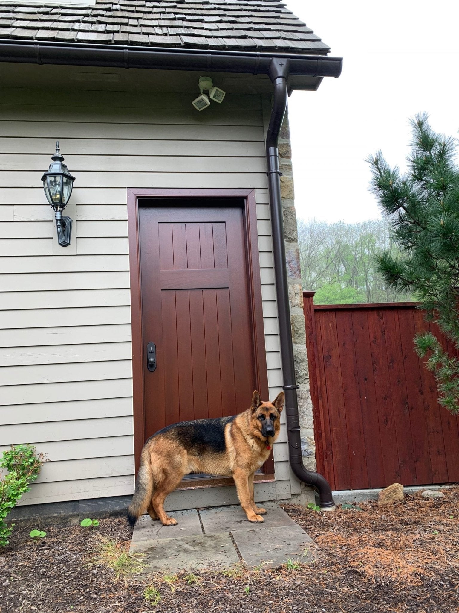 80mm Sepia Brown Galvanised Steel Downpipe Shoe - Trade Warehouse