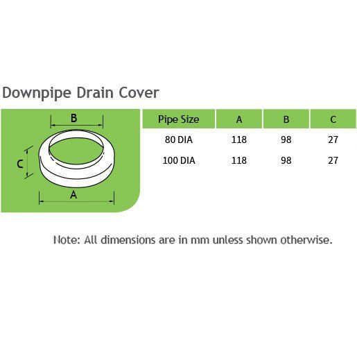 80mm to 110mm Galvanised Steel Downpipe Cover - Trade Warehouse