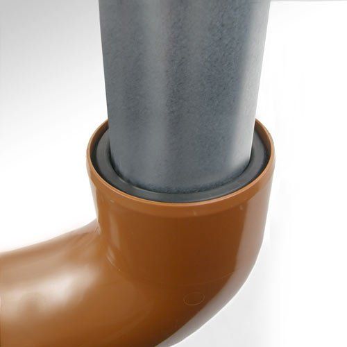 80mm to 110mm Galvanised Steel Downpipe Cover - Trade Warehouse