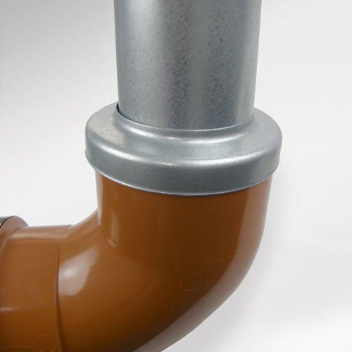 80mm to 110mm Galvanised Steel Downpipe Cover - Trade Warehouse