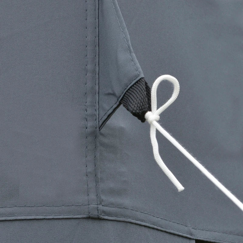 Grey 3.2m Hexagonal Pop Up Gazebo with Mesh Sidewalls