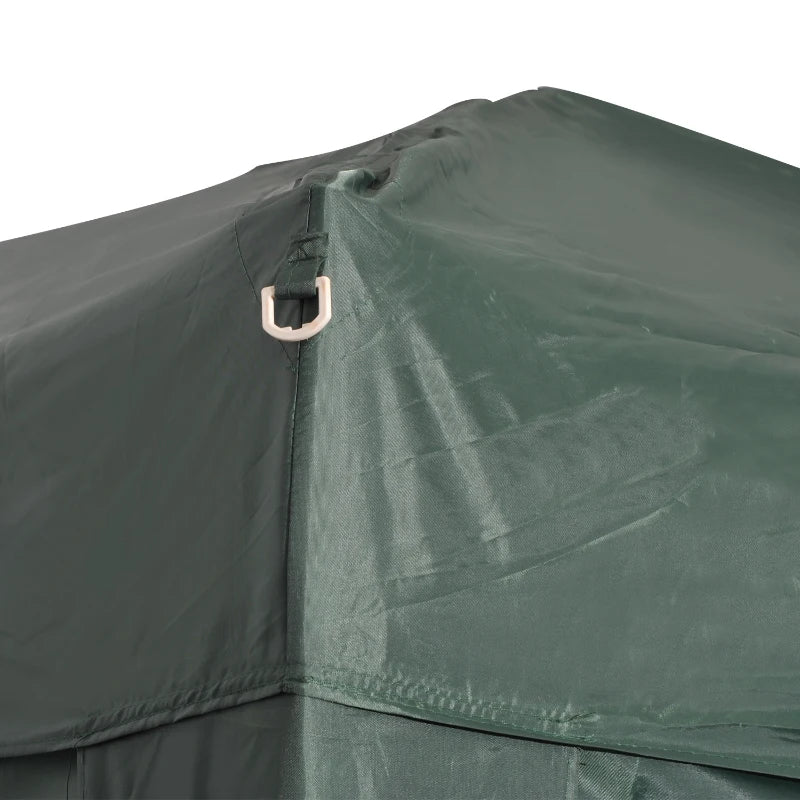 Green 2m x 2m Pop Up Gazebo With 2 Walls 2 Windows