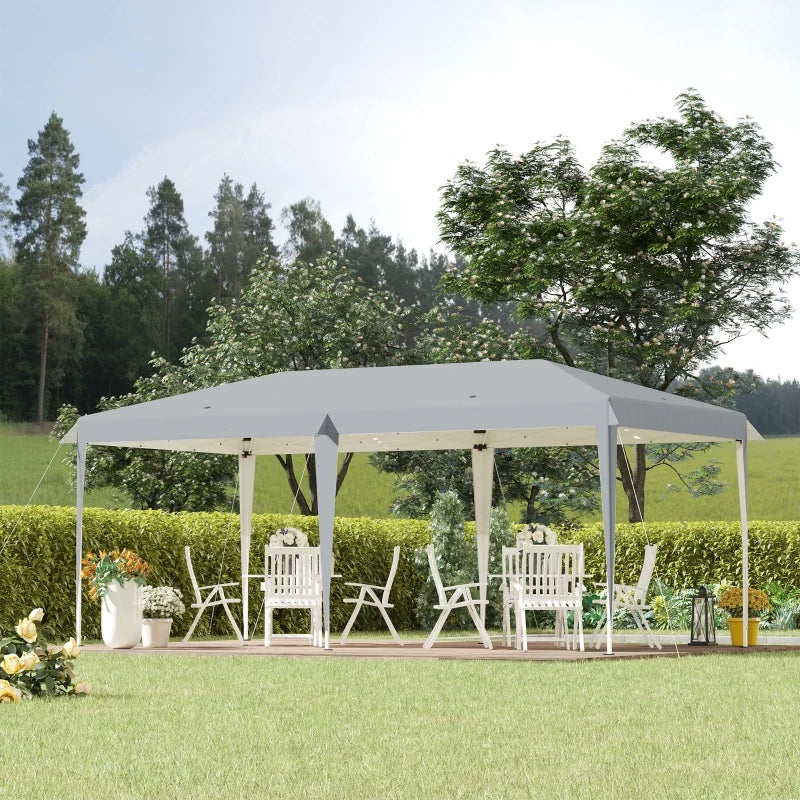 Grey Pop Up Wedding Awning Canopy w/ Carrying Bag