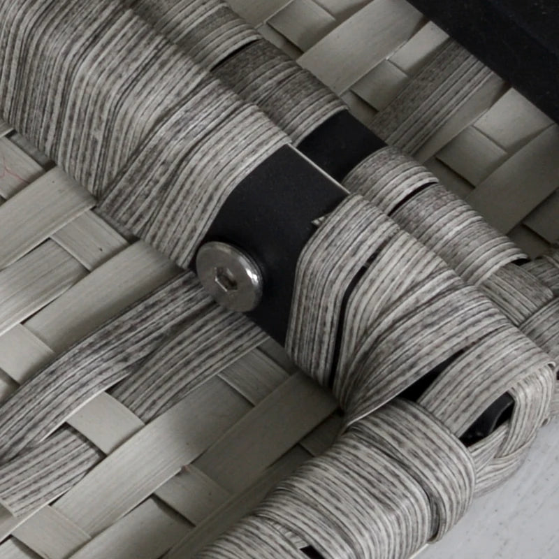 Mixed Grey Rattan Dining Set With 3 Seater Sofa