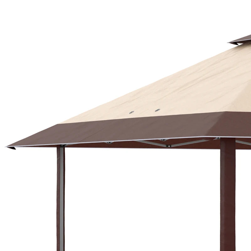 Brown 4 x 4m Pop-up Gazebo With Adjustable Legs