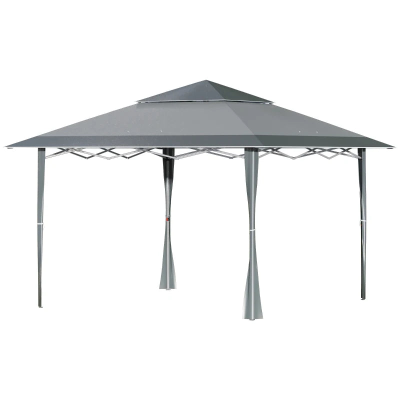 4m x 4m Dark Grey Pop-up Gazebo With Steel Frame