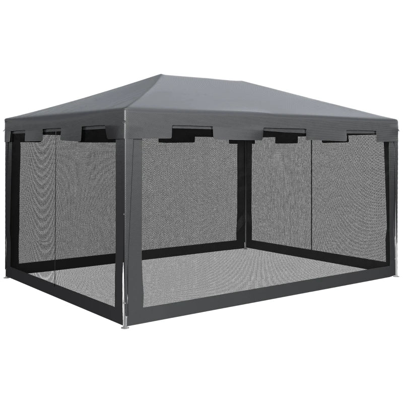 Dark Grey 4m x 3m Pop Up Gazebo