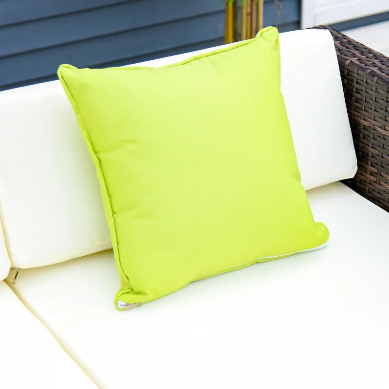 Brown L-Shaped 3 Seater Sofa With Beige Cushions and Glass Top Coffee Table