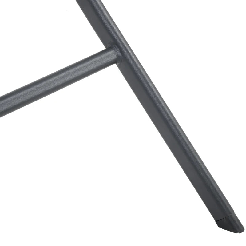 Grey 2 Seater Foldable Rattan Bistro Set With Square Table