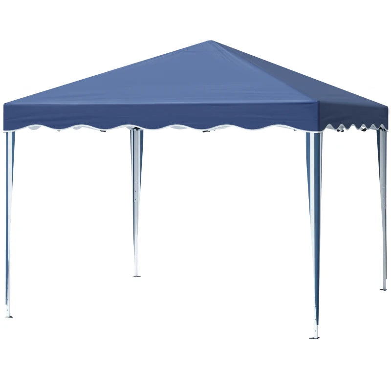3m x 3m Blue Pop Up Gazebo Canopy - Foldable With Carry Bag