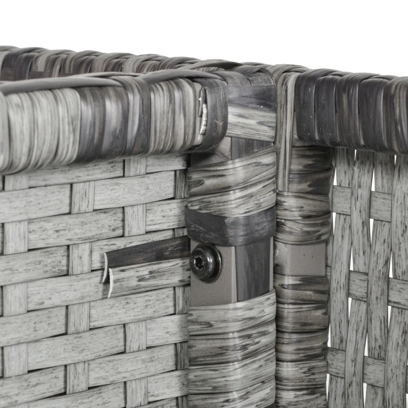 9 Piece Rattan Dining Set With Stylish Black Tempered Glass Table Top