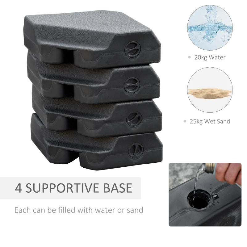 265H x 270L x 270W Two Tiered Cream Cantilever Parasol