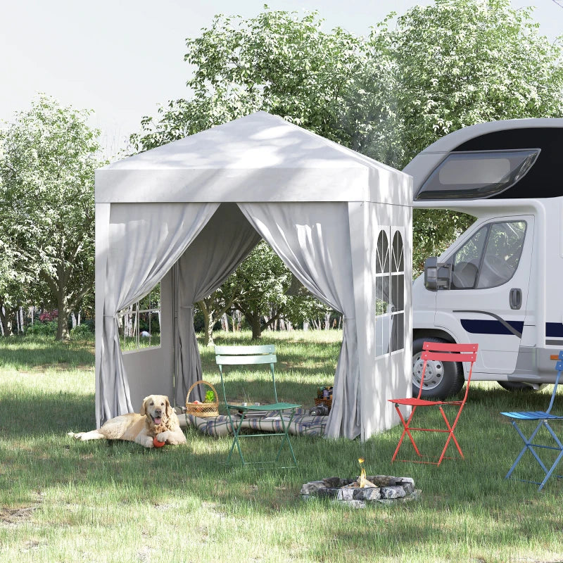 White 2m x 2m Pop Up Gazebo