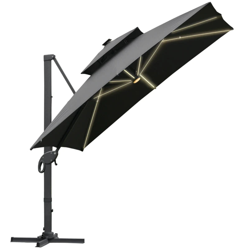 3m x 3m Square Aluminum Canopy With Adjustable Pole