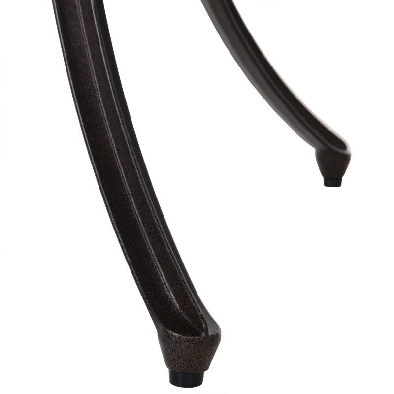 Cast Aluminium Outdoor Furniture Set - 4 Armchairs & Table