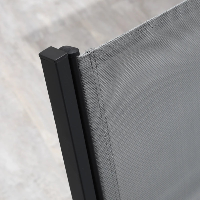 6 Seater Outdoor Dining Set With Parasol Hole & Breathable Mesh Fabric Seats