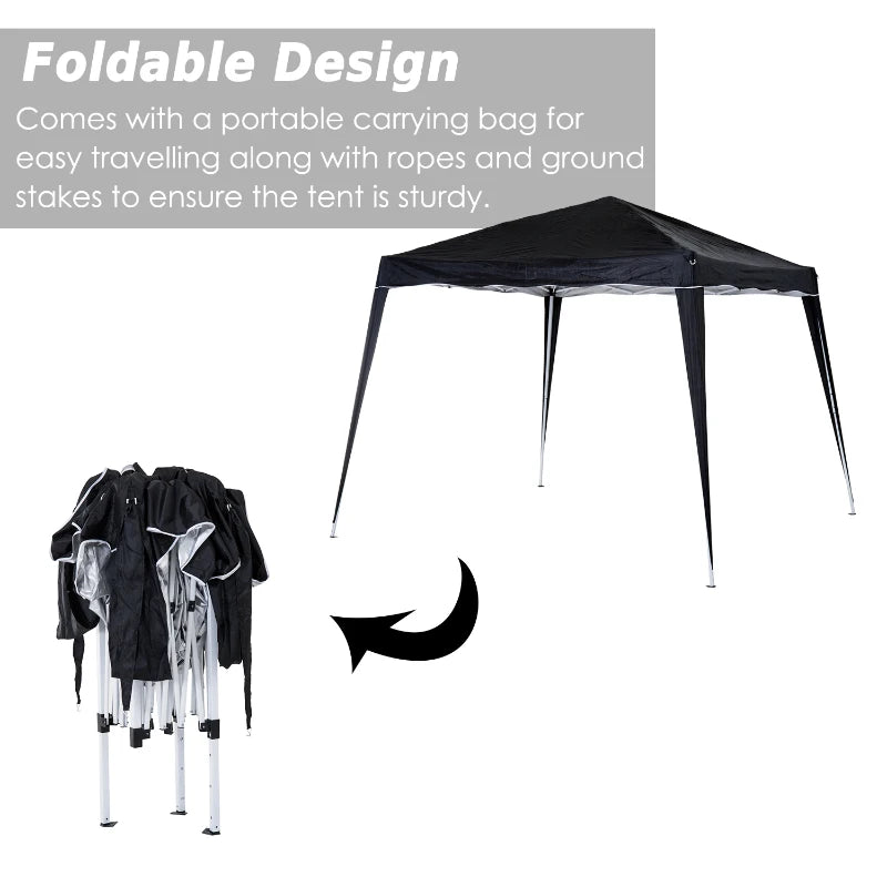 Black Slant Leg Pop Up Gazebo with Carry Bag