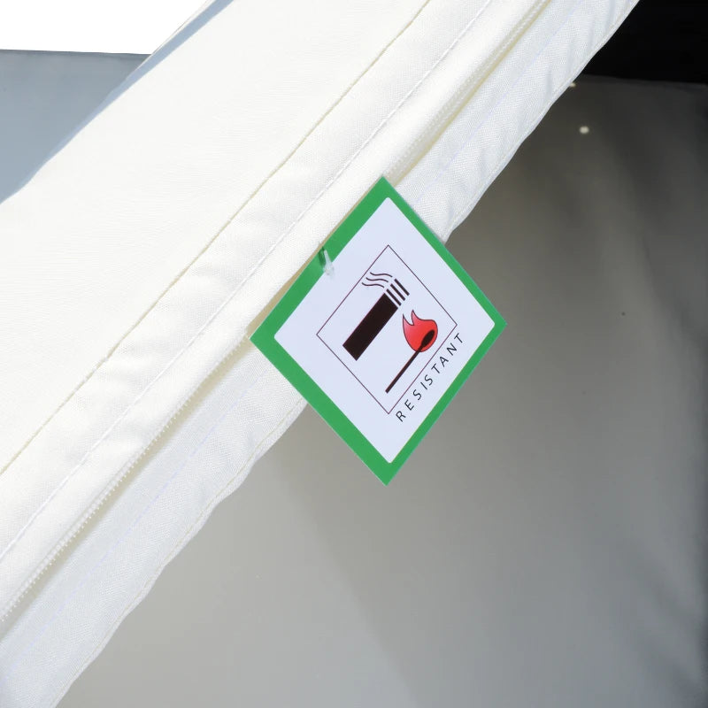 Black 9 Piece Rattan Dining Set With Glass Top Table & White Cushions