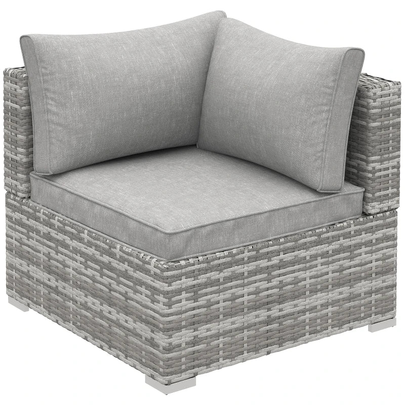 Light Grey Rattan Single Sofa Chair With Cushions