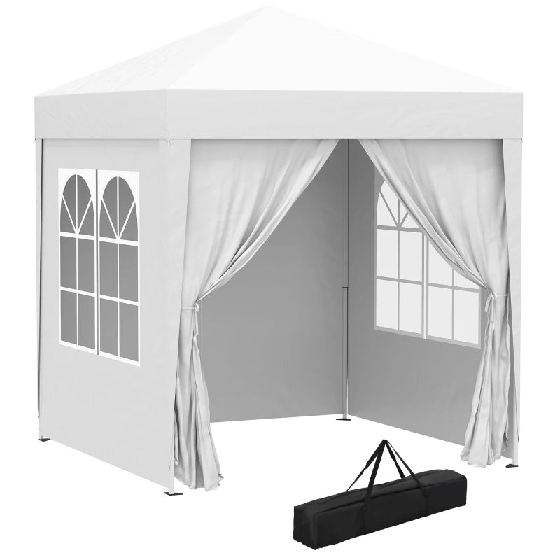 White 2m x 2m Pop Up Gazebo