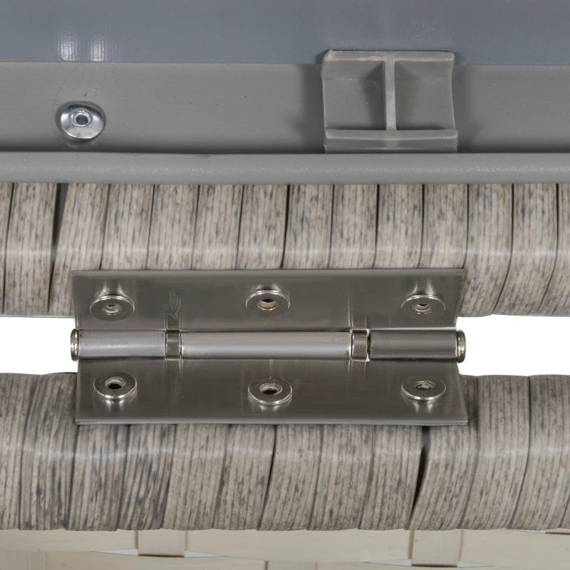 Grey 4 Rattan Wicker Sofa Set With Coffee Table, Side Storage Box & Cushions