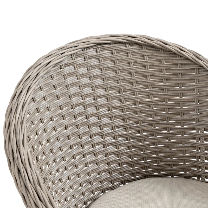 Luxury 4 Seater Rattan Dining Set With Curved Armchairs