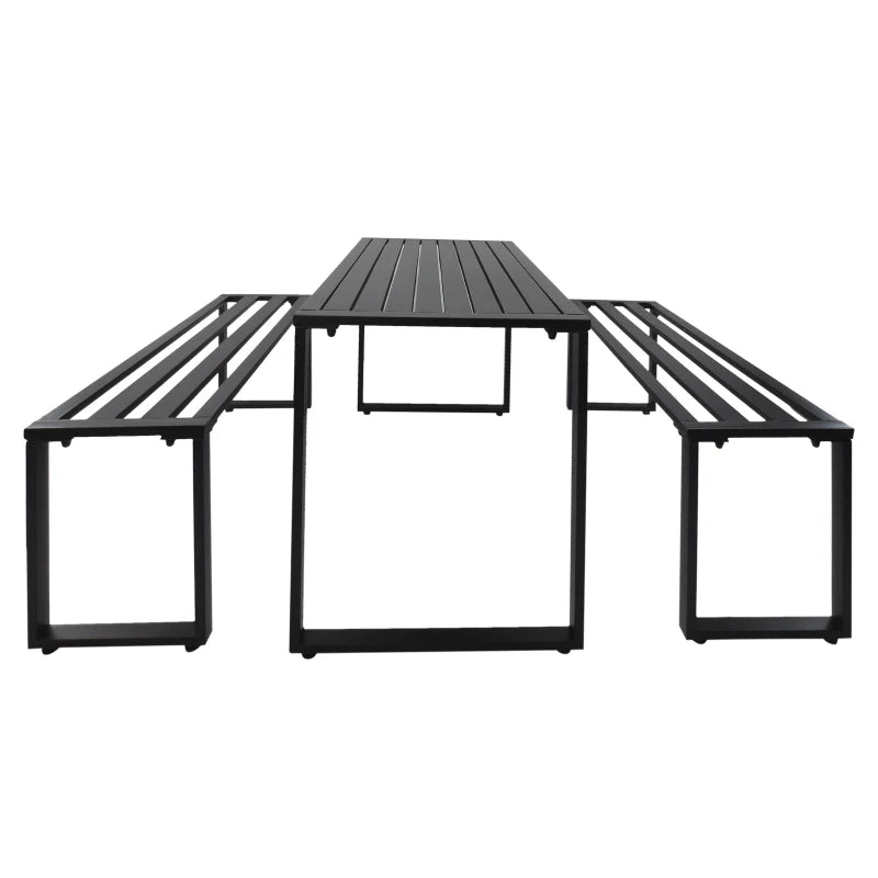 Black Metal Picnic Table