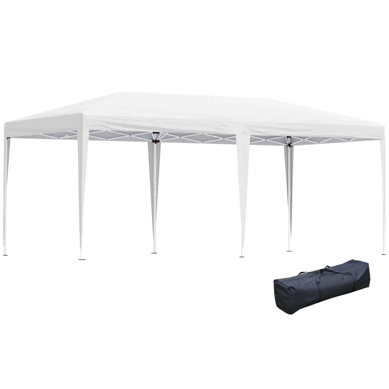 6m x 3m x 2.65m White Pop Up Gazebo