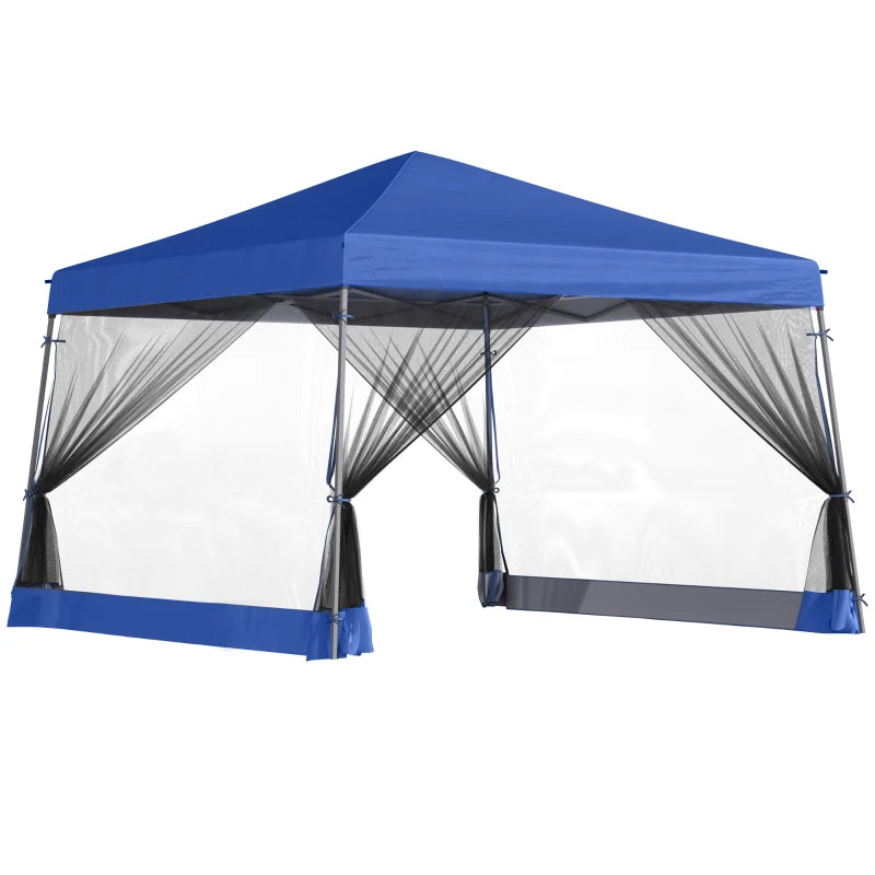 Wide Based Blue Pop-up Gazebo Canopy