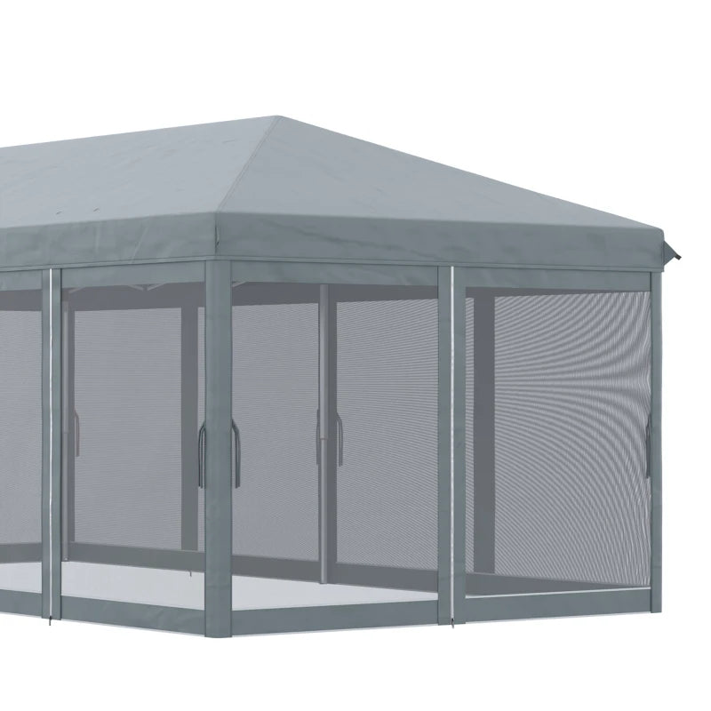 6m x 3m Pop Up Canopy with 6 Mesh Walls