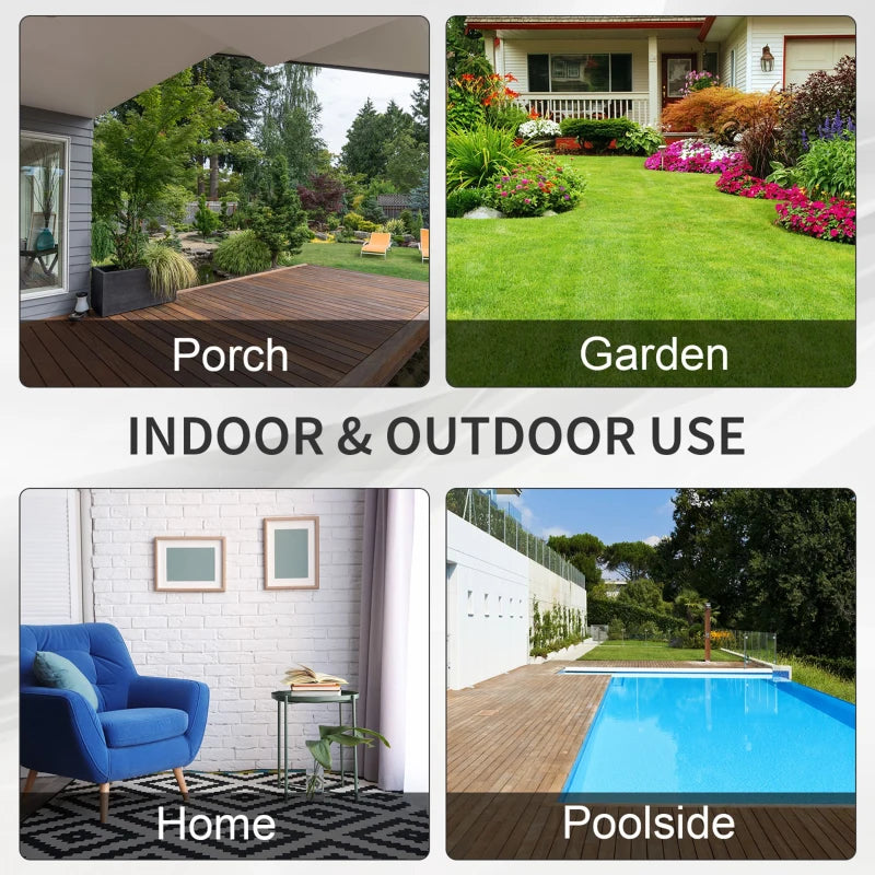 Dark Brown 3 Seater Rattan Sofa With White Cushions