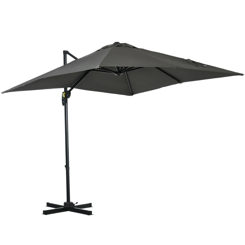 Dark Grey 2.5 x 2.5m Aluminium Sun Shade Canopy