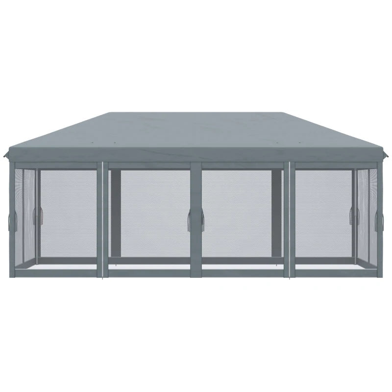 6m x 3m Pop Up Canopy with 6 Mesh Walls