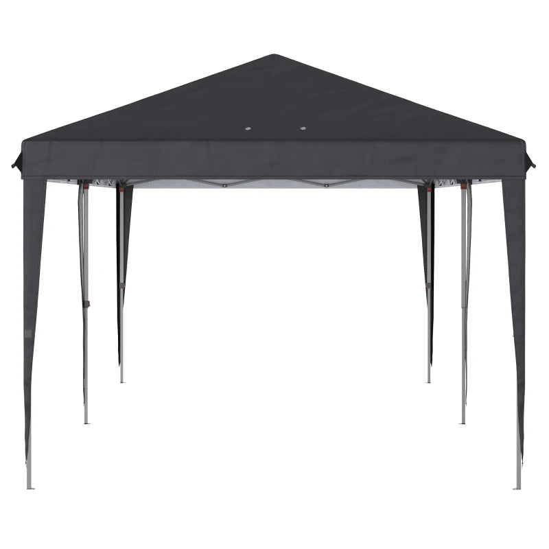 Black Pop Up Gazebo - Height Adjustable With Carrying Bag