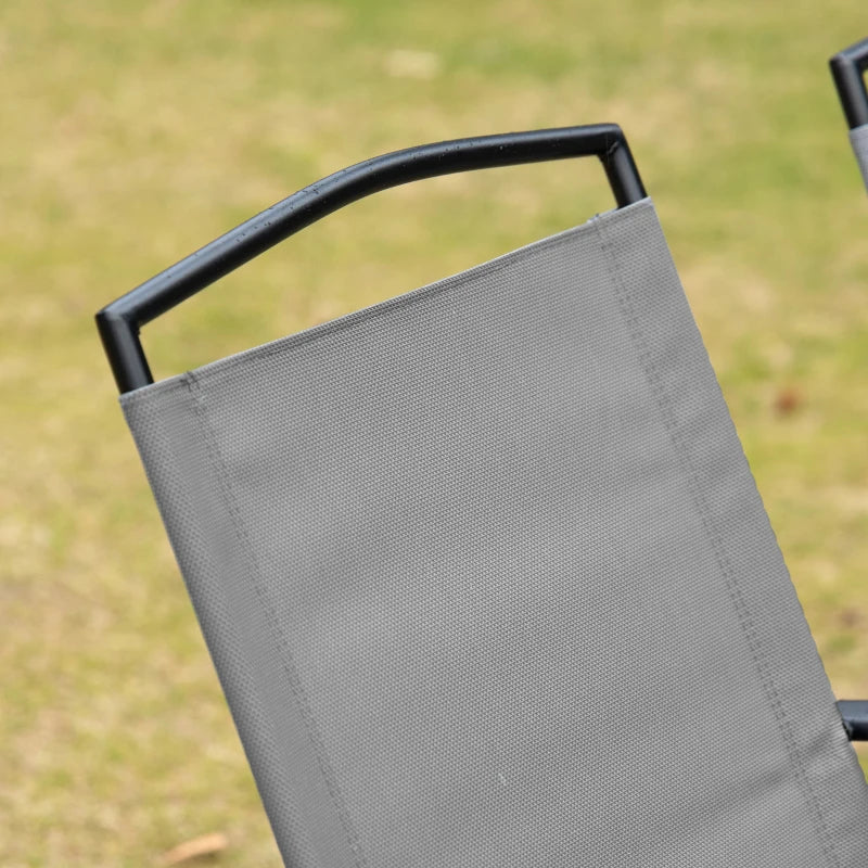 Black Framed 6 Seater Dining Set For Garden With Foldable Chairs