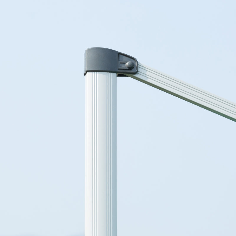 White 3m x 3m Cantilever Parasol With Aluminium Frame