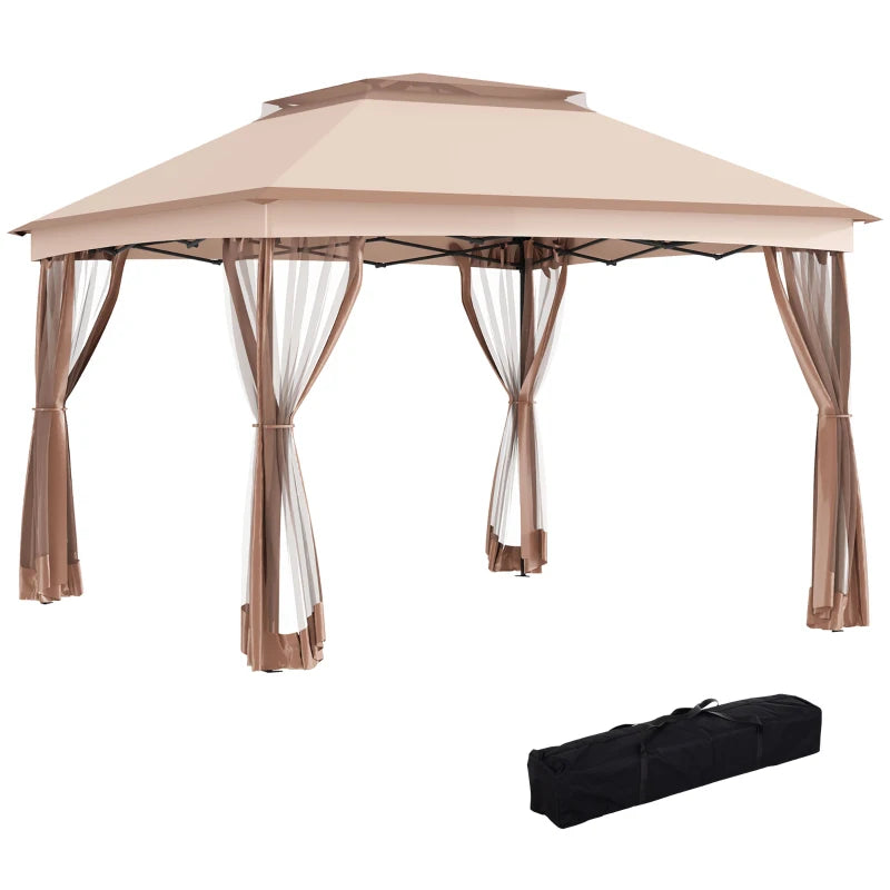 3m x 3m Khaki Pop Up Gazebo