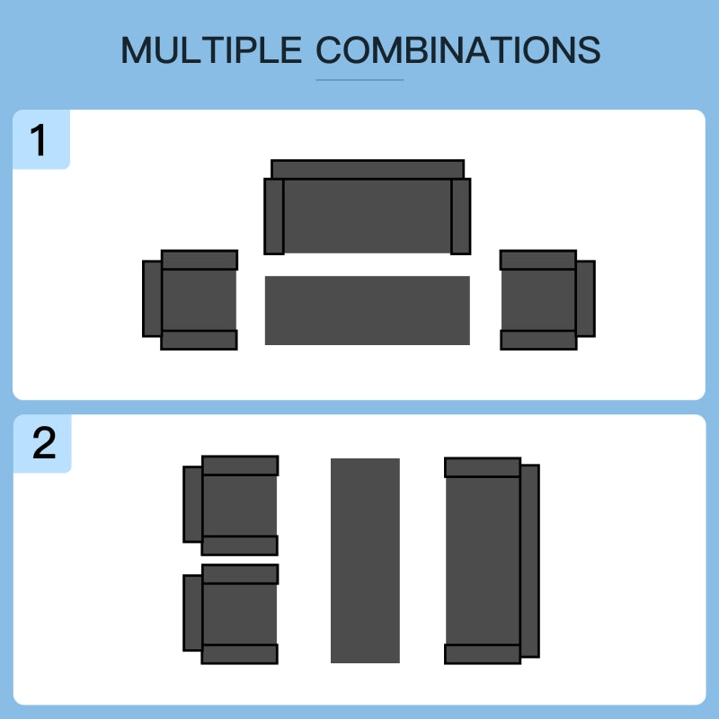 Black 4 Piece Rattan Furniture Set with Cream Cushions, 2 Armchairs and Glass Top Coffee Table