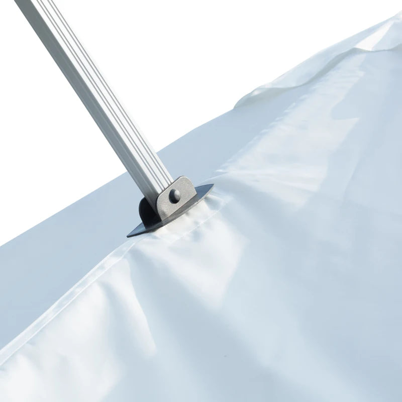 White 3m x 3m Cantilever Parasol With Aluminium Frame