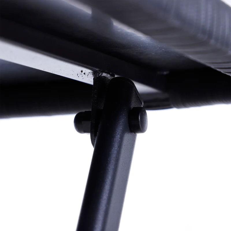 Black 2 Seater Foldable Rattan Bistro Set