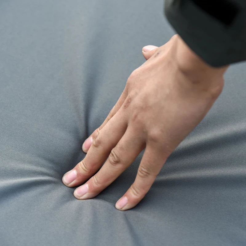 6 Piece Rattan Sofa & Coffee Table Set With Grey Pillow Cushions