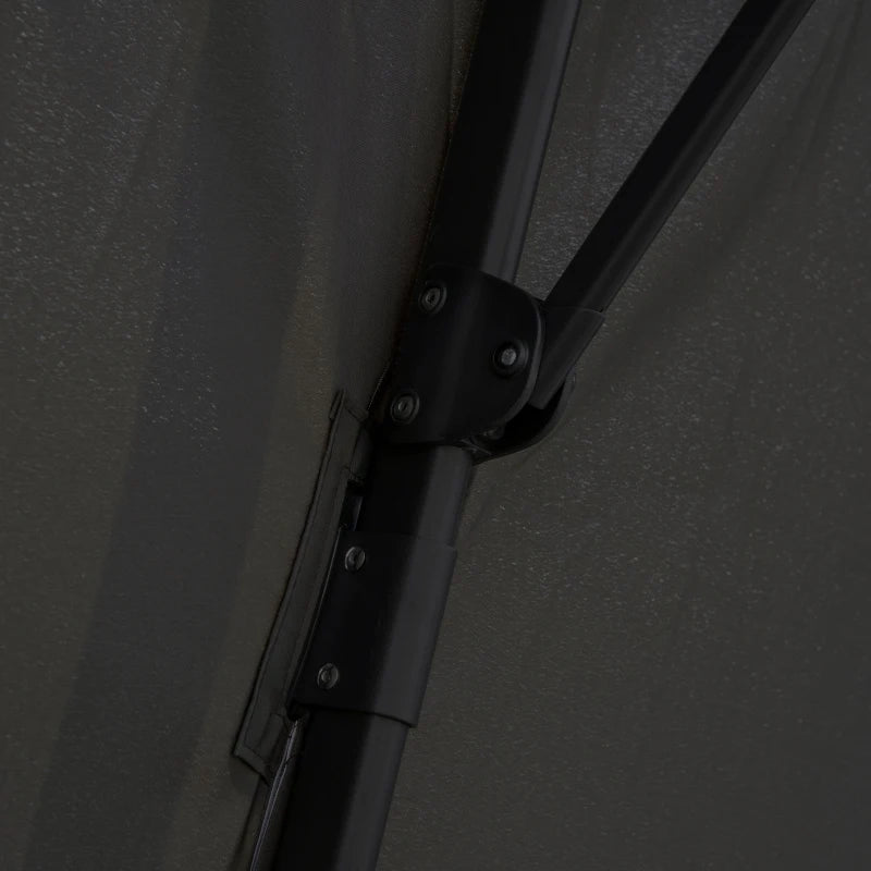 Grey Square Parasol With 360° Rotation