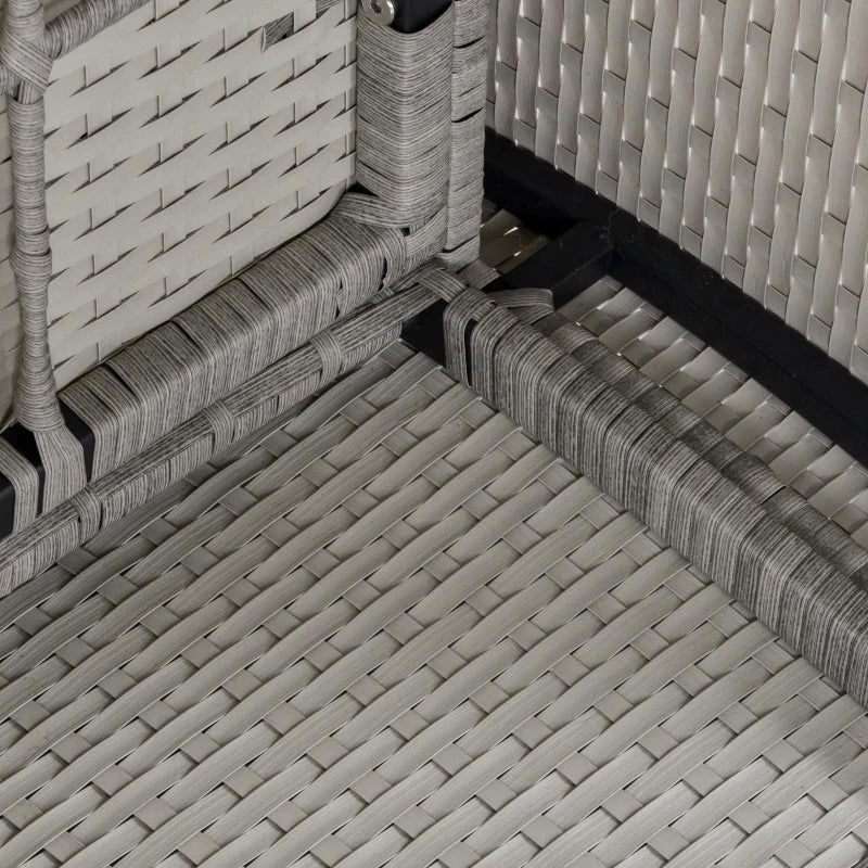 Mixed Grey Rattan Dining Set With 3 Seater Sofa