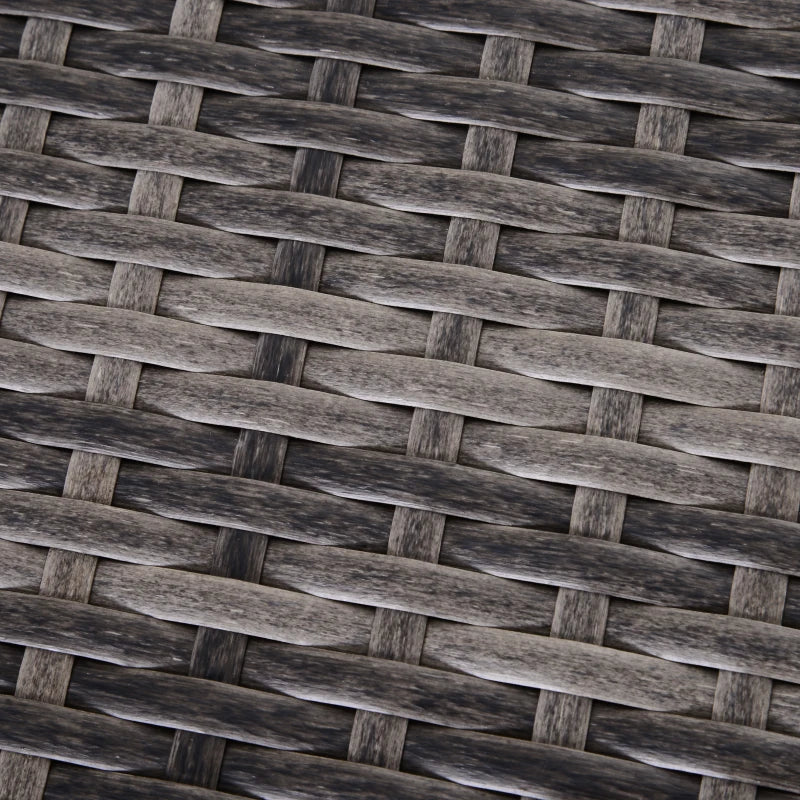 Grey 3-Piece Rattan Sofa Set with Cushions